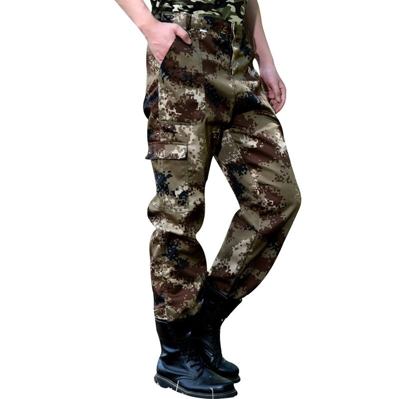 HEFLASHOR Pocket Military Style Army Camouflage Cargo Pants Men ...